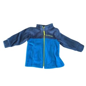 EUC Columbia Baby Boy 6-12 Months Fleece Zip Up Jacket Blue